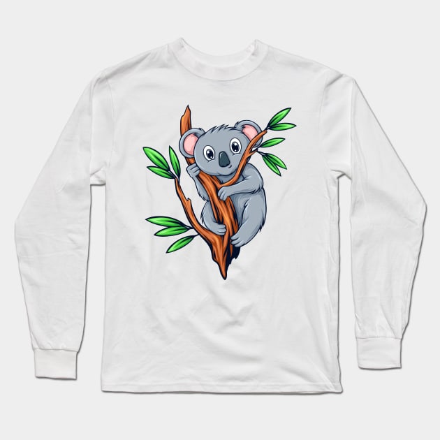 Koala on the three Long Sleeve T-Shirt by medabdallahh8